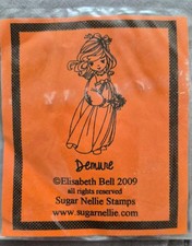 Sugar Nellie Stamps Demure Collection rubber stamp