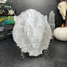 Large Selenite Crystal Lion