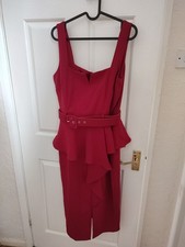 Paper Dolls Red Peplum Frilled