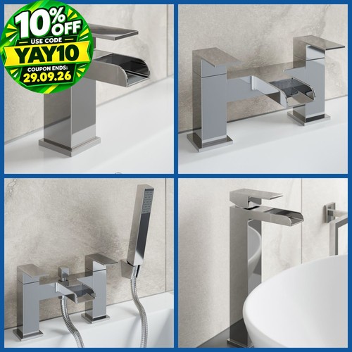 Waterfall bathroom taps chrome - waterfall,