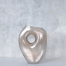 Sculptural cast smoked glass