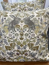William Morris Style Braer Rabbit Cushion Covers Set Of 2