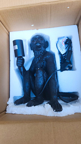 Black monkey table - monkey, lamp