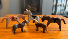 5 VINTAGE PLAYMOBIL HORSES