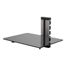 Floating AV Mounted Shelf, Wall Shelves Glass Media Storage DVD Accessory Gaming