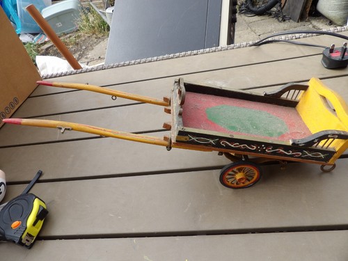 Vintage folk art wooden toy - art,