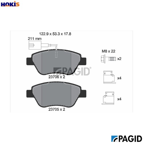 Brake pad set disc - brake,