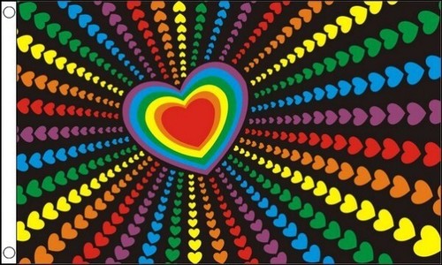Rainbow love flag - x,