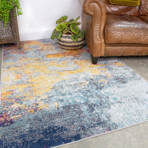 Modern colourful abstract rug - modern,