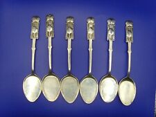 SET 6 STERLING SILVER A KNOX MEDEA CYMRIC SPOONS, W H HASELER BIRMINGHAM 1924.