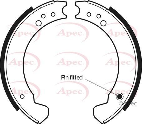 Apec rear brake shoe set - apec,