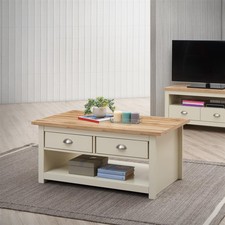Cream Oak Living Room Furniture Set Sideboard TV Unit Coffee Table