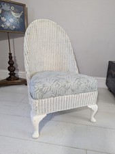 Lloyd Loom Slipper Chair Bedroom  Chair  with sprung upholstered seat FREE POST