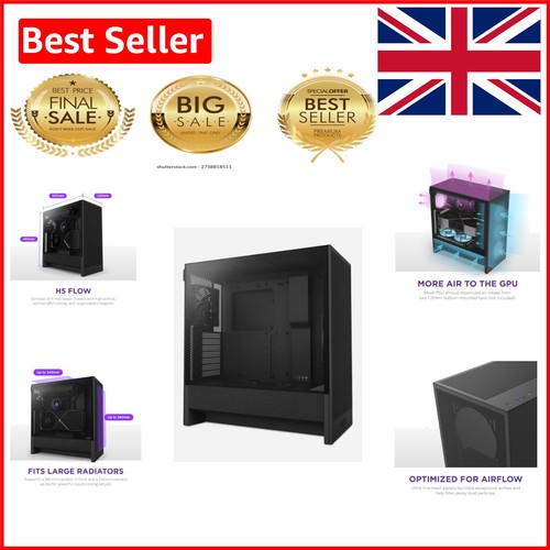 Sleek flow black atx - black,