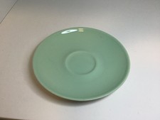 Vintage Branksome China Two-Tone Saucer  only. 1950s Green & Cream Coffee saucer