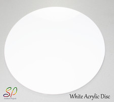 White acrylic disc with - white,