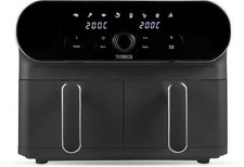 Tower T17138 Vortx Elite 10.4L Dual Basket Air Fryer, 1700W, Graphite