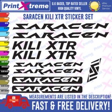 SARACEN KILI XTR Vinyl Decals, Stickers, Mountain Bike Cycling Bmx, HIGH QUALITY