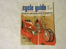 AUGUST 1969 CYCLE GUIDE MAGAZINE,BSA SIDECAR,CUSTOM BMW,INVADER,YAMAHA R3,SUZUKI