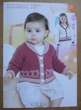 Sirdar Snuggly Baby Bamboo DK Knitting Pattern 1384: Girl's Cardigans: 0-7yrs