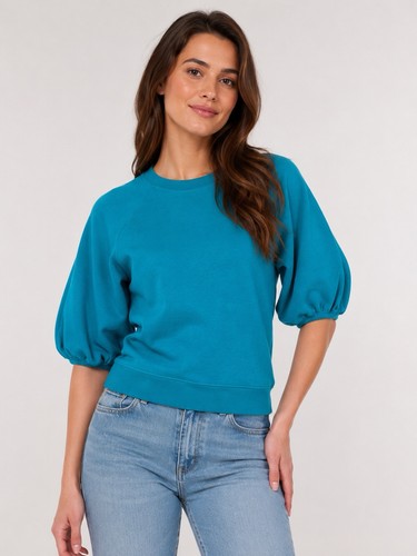 Amo teal raglan puff - teal,