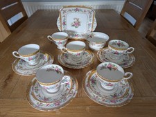 Tuscan Fine English Bone China 1950's 18 Piece Tea Set - Beautiful condition