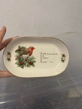 Vintage Robin Bible Quote Christian Dish Plate Trinket Peter Stanier Fine China