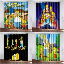 The Simpsons Blackout Curtains Kids Bedroom Decors Thermal Ring Top Eyelet Gift