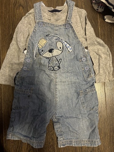 Boys next blue dog dungarees - boys,