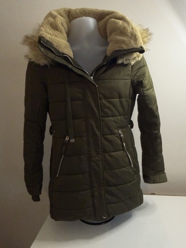 Green women zara puffer - zara, coat