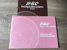 G & C Music Centre A5019H Instruction Leaflet (BSR SC12M Record Cartridge) S1604