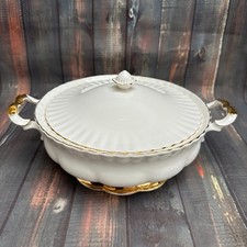 Royal Albert Val D’or Lidded Vegetable Tureen Bowl Serving Dish Bone China