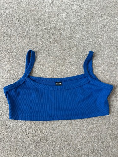Shein blue crop top - blue, xs