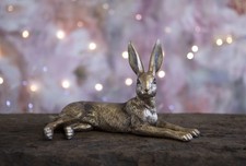 Bronze resin hare - bronze, ornament