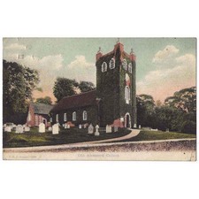 ALRESFORD Church, Postcard by FGO Stuart #1506 Skeleton Postmark Alresford 1916