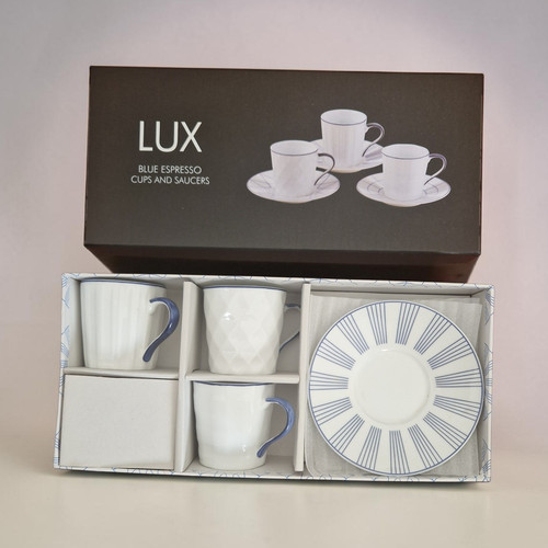 Lux porcelain blue - lux, white