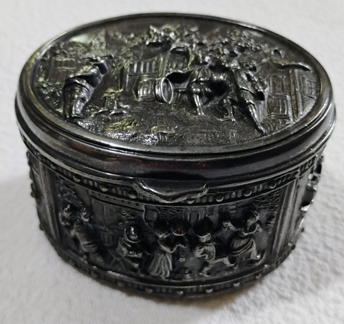 Antique silver jewelry box - silver,