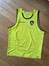 LEICESTER TIGERS 2000s VINTAGE RUGBY LEAGUE TRAINING VEST GYM SHIRT KOOGA