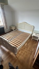Stunning Princess Willis And Gambier Etienne King Size Bed Frame Ivory Rattan