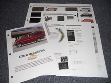 2005 CHEVROLET EXPRESS PASSENGER VAN DEALER ALBUM SHEE