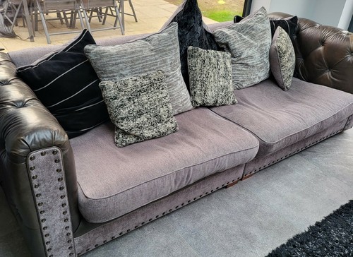 Fabb style sofa grey black - sofa,