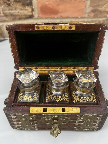 Antique perfume box caddy - box,