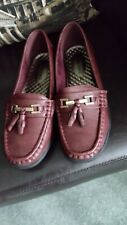 Ladies Slip On Comfort Red Loafers Tassel Shoes RRP £35 UK 6/6.5 Worn Once