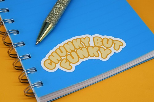 Chunky but funky sticker - sticker, vinyl