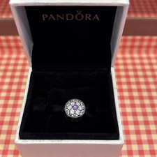Pandora Forget Me Not with Purple and Clear Cubic Zirconia Charm (791832ACZ)