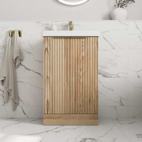 Fluted 500mm bathroom vanity - 500mm,