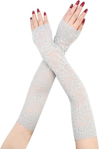 Lace gloves for women floral - gloves,