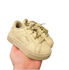 Fila Panache Beige Toddler Trainers Sneakers UK Size 4 Infant Kids Shoes