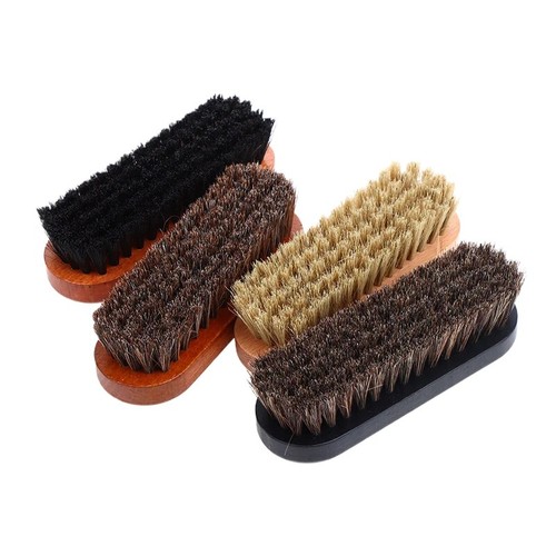 Horse hair shoe brush - shoe, wood