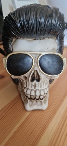 Elvis presley skull ornament - presley,